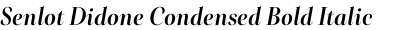 Senlot Didone Condensed Bold Italic